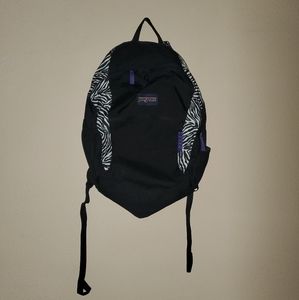 Jansport backpack with zebra design